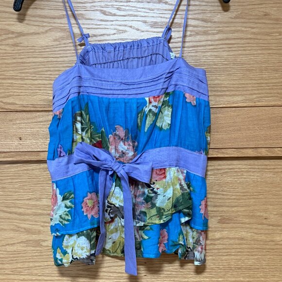 3/$20, Purple Blue Floral Camisole Top, NWOT - Picture 2 of 11